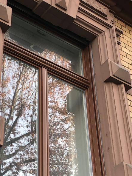 PaXretro68 aus Eukalyptus für Jahrhundertwende-Zeilen-Eckwohnhaus in Mainz Detailaufnahme