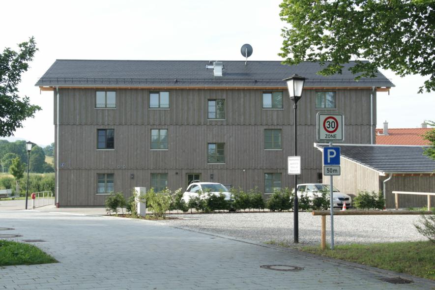 PaXretro68 aus Eukalyptus für Neubau in Holzbauweise in Iffeldorf