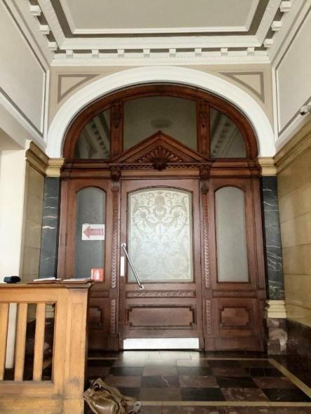 Holz-Haustür mit Oberlicht in Wuppertal Innenansicht Windfang